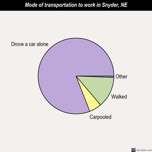Snyder mode of transportation to work chart