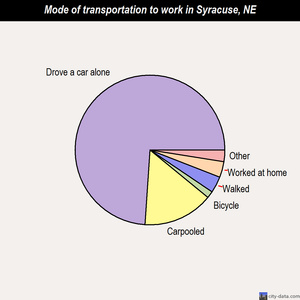 Syracuse mode of transportation to work chart