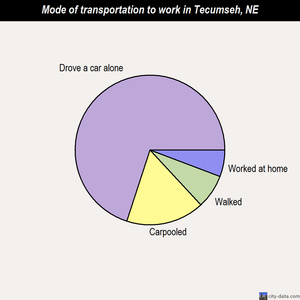 Tecumseh mode of transportation to work chart