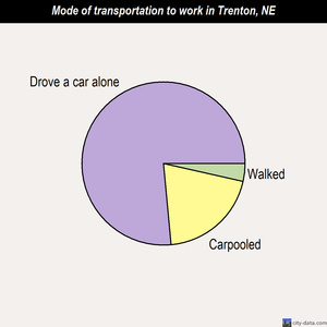 Trenton mode of transportation to work chart
