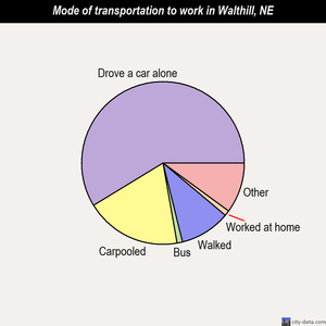 Walthill mode of transportation to work chart