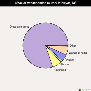 Wayne mode of transportation to work chart