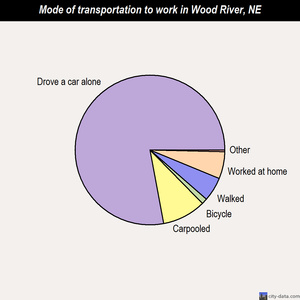 Wood River mode of transportation to work chart