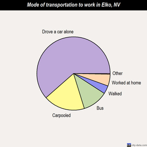 Elko mode of transportation to work chart