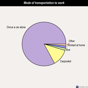 Lemmon Valley-Golden Valley mode of transportation to work chart