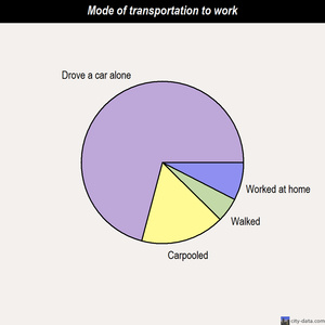 Zephyr Cove-Round Hill Village mode of transportation to work chart