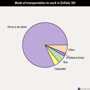 Enfield mode of transportation to work chart