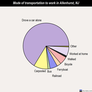 Allenhurst mode of transportation to work chart