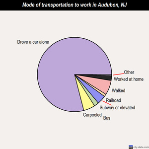 Audubon mode of transportation to work chart