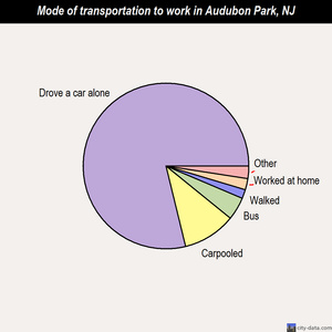 Audubon Park mode of transportation to work chart