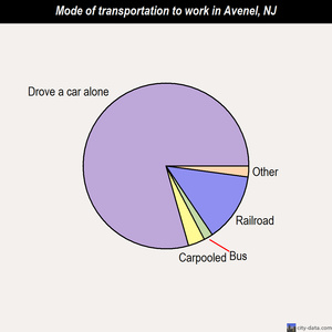 Avenel mode of transportation to work chart