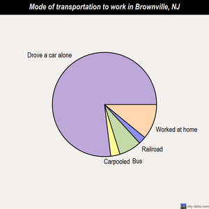 Brownville mode of transportation to work chart
