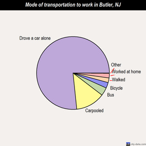 Butler mode of transportation to work chart