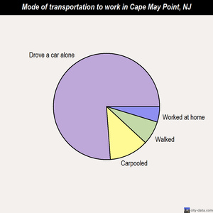 Cape May Point mode of transportation to work chart