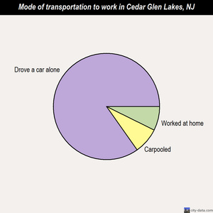 Cedar Glen Lakes mode of transportation to work chart