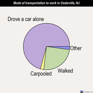 Cedarville mode of transportation to work chart