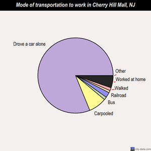 Cherry Hill Mall mode of transportation to work chart
