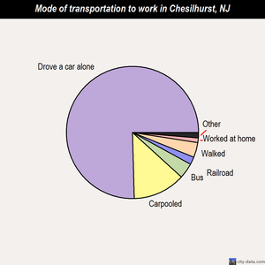 Chesilhurst mode of transportation to work chart