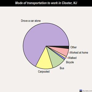 Closter mode of transportation to work chart