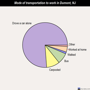 Dumont mode of transportation to work chart