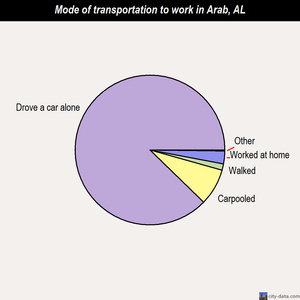 Arab mode of transportation to work chart