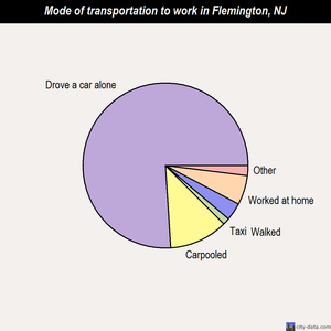 Flemington mode of transportation to work chart
