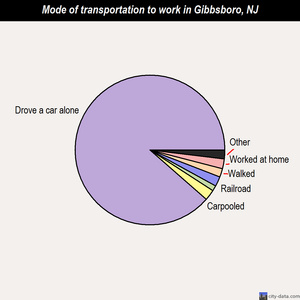 Gibbsboro mode of transportation to work chart