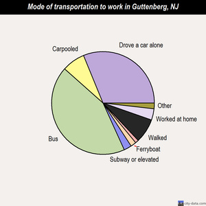 Guttenberg mode of transportation to work chart