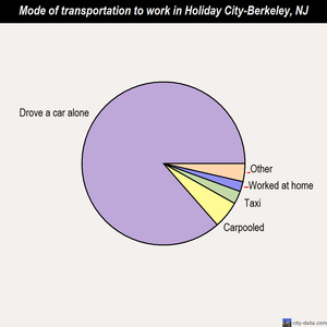 Holiday City-Berkeley mode of transportation to work chart