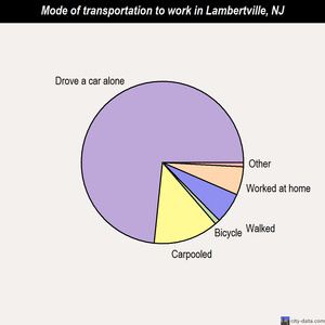 Lambertville mode of transportation to work chart