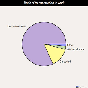 Leisure Village West-Pine Lake Park mode of transportation to work chart