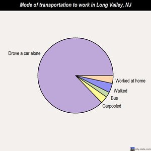 Long Valley mode of transportation to work chart