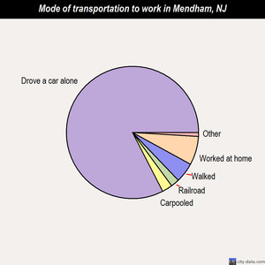 Mendham mode of transportation to work chart