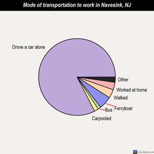 Navesink mode of transportation to work chart