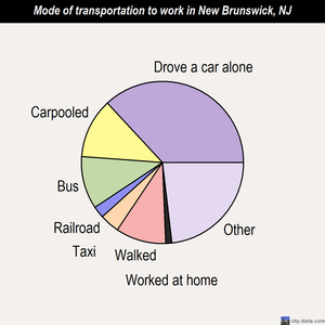 New Brunswick mode of transportation to work chart