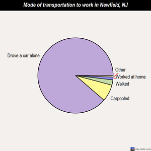 Newfield mode of transportation to work chart