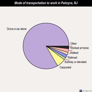 Palmyra mode of transportation to work chart