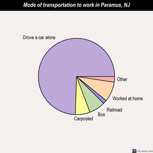 Paramus mode of transportation to work chart