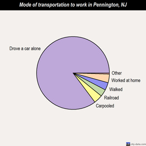 Pennington mode of transportation to work chart