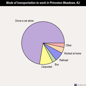 Princeton Meadows mode of transportation to work chart