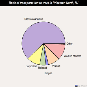 Princeton North mode of transportation to work chart