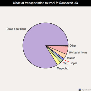 Roosevelt mode of transportation to work chart
