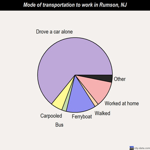 Rumson mode of transportation to work chart