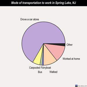 Spring Lake mode of transportation to work chart