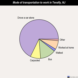 Tenafly mode of transportation to work chart