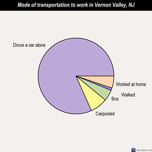 Vernon Valley mode of transportation to work chart