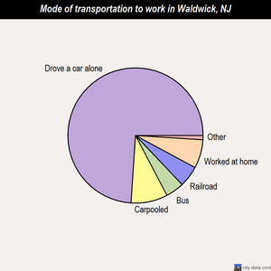 Waldwick mode of transportation to work chart