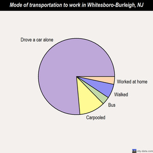 Whitesboro-Burleigh mode of transportation to work chart