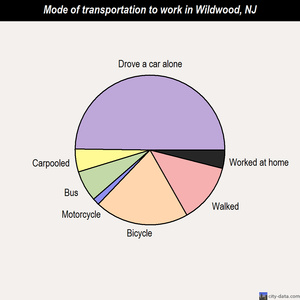 Wildwood mode of transportation to work chart