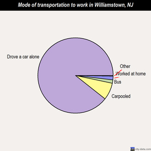 Williamstown mode of transportation to work chart